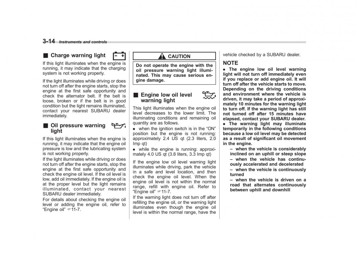 Subaru Impreza IV 4 owners manual / page 127