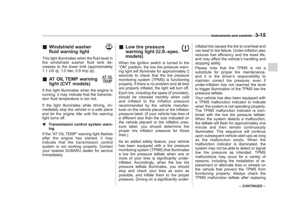 Subaru Impreza IV 4 owners manual / page 128