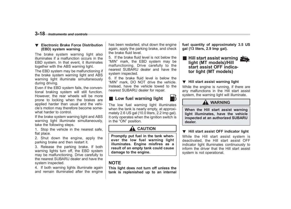 Subaru Impreza IV 4 owners manual / page 131