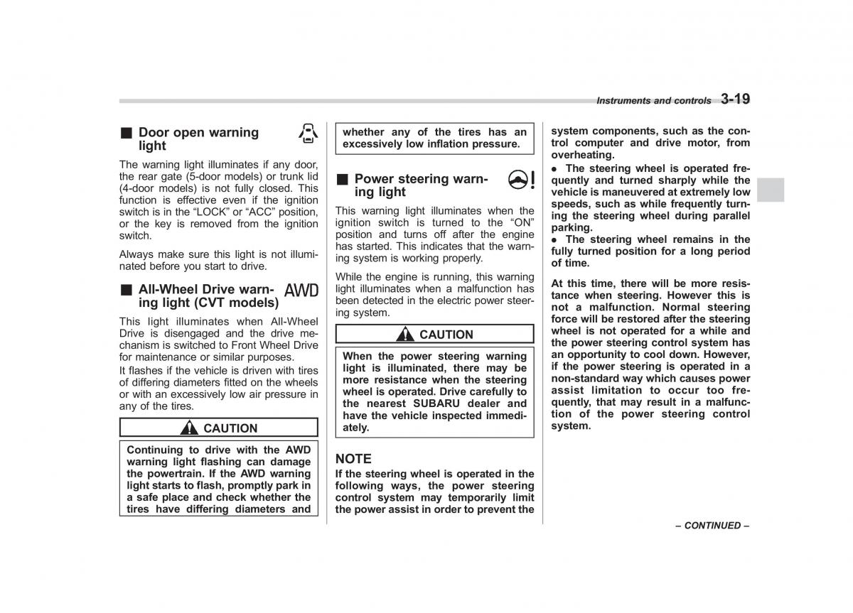 Subaru Impreza IV 4 owners manual / page 132