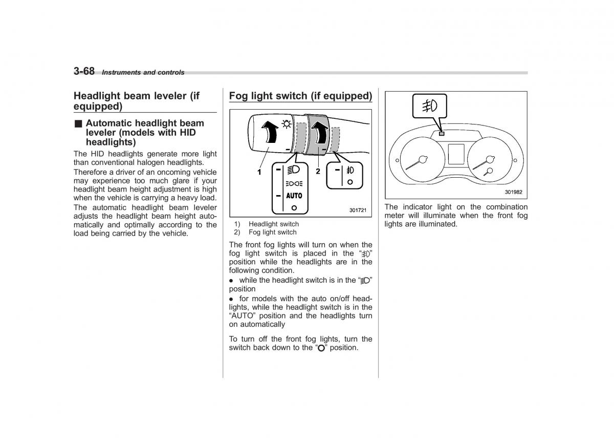 Subaru Impreza IV 4 owners manual / page 181