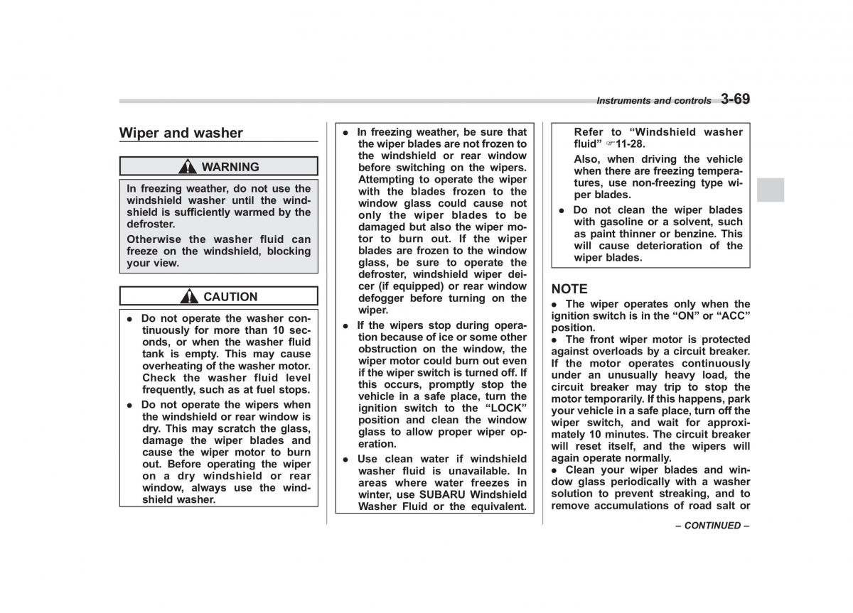 Subaru Impreza IV 4 owners manual / page 182