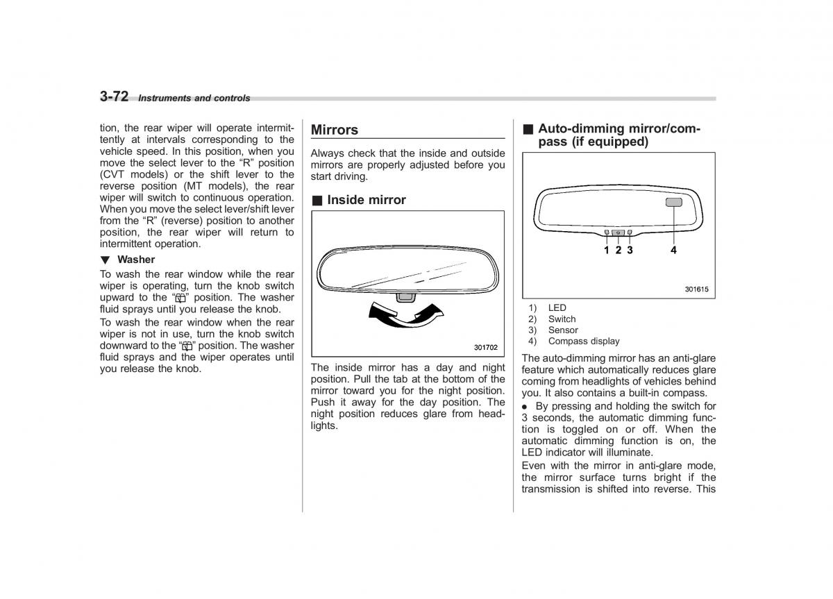 Subaru Impreza IV 4 owners manual / page 185