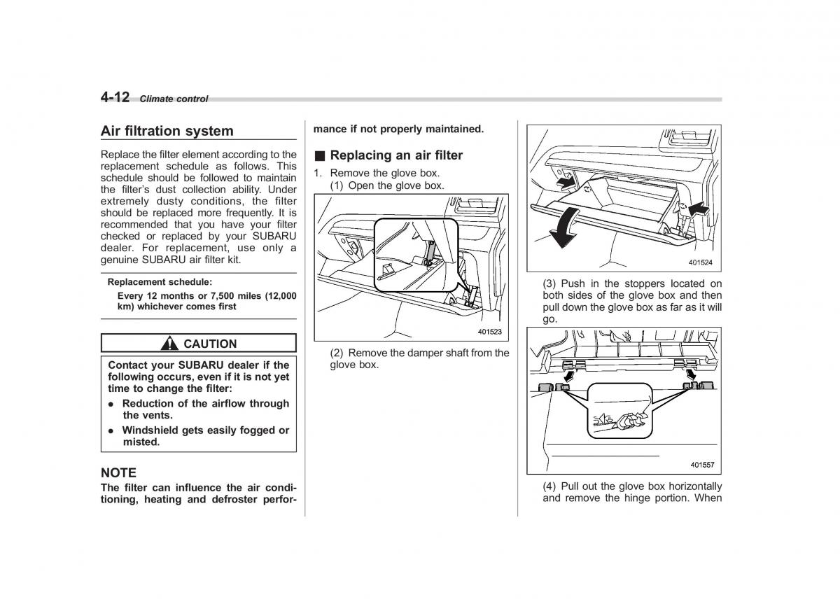 Subaru Impreza IV 4 owners manual / page 209