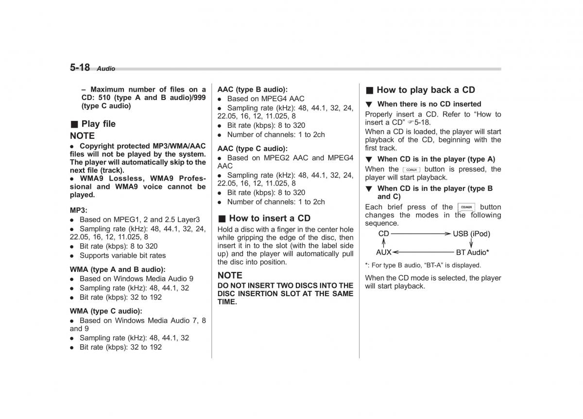 Subaru Impreza IV 4 owners manual / page 229