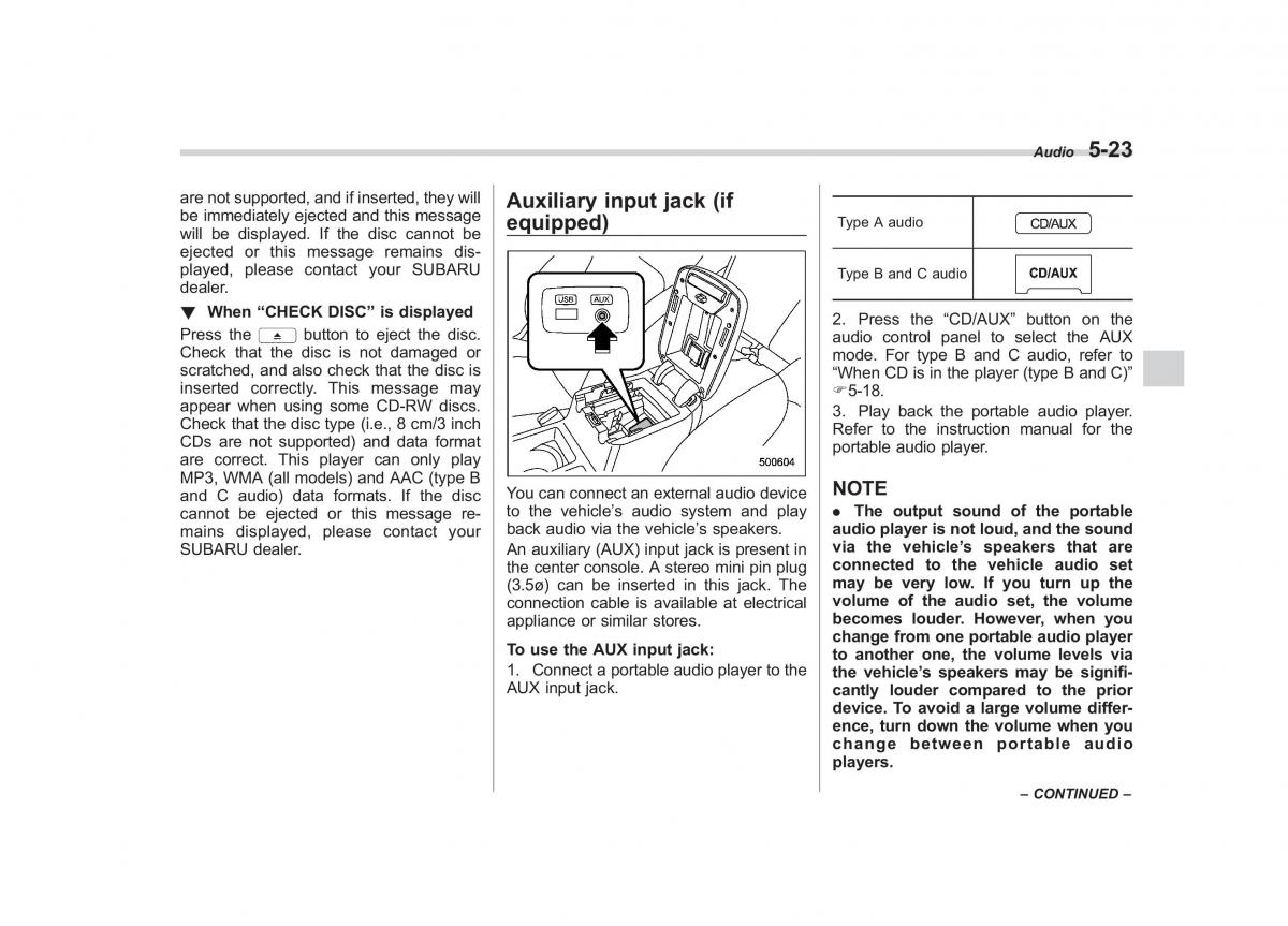 Subaru Impreza IV 4 owners manual / page 234