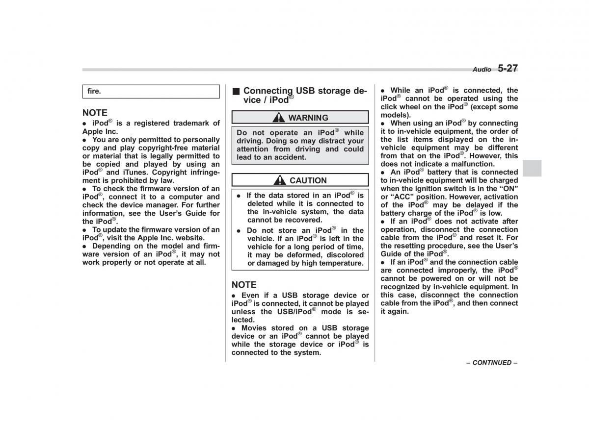 Subaru Impreza IV 4 owners manual / page 238