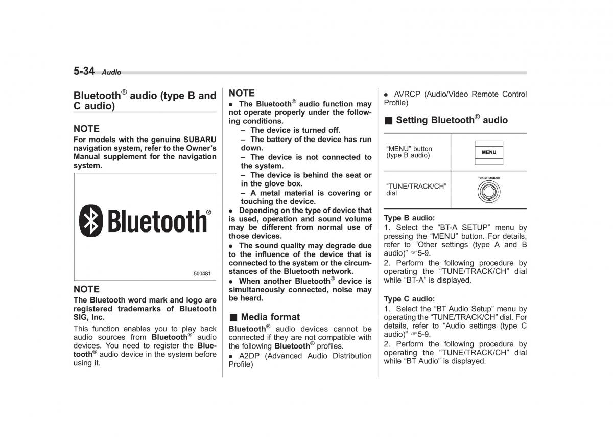 Subaru Impreza IV 4 owners manual / page 245