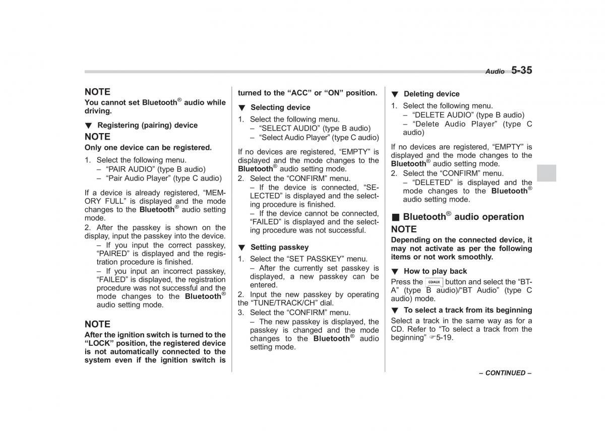 Subaru Impreza IV 4 owners manual / page 246