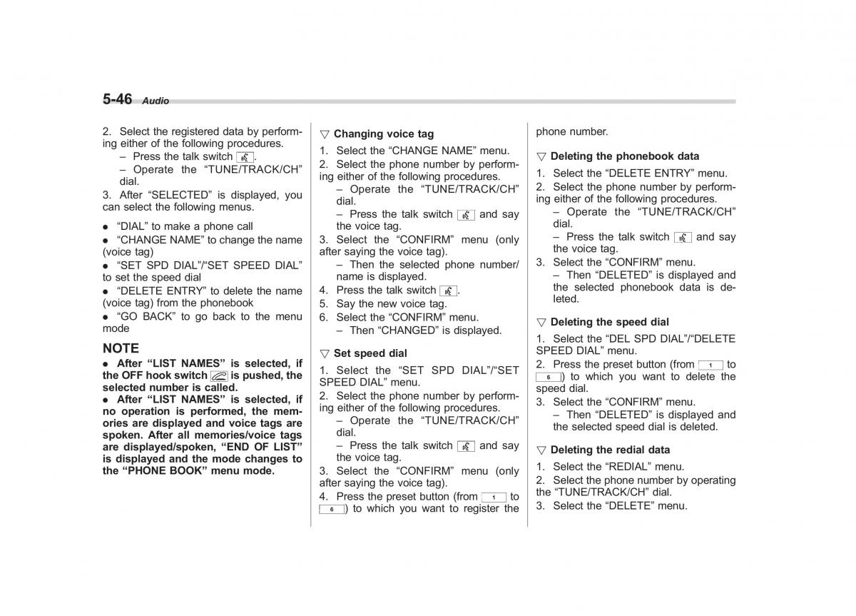 Subaru Impreza IV 4 owners manual / page 257