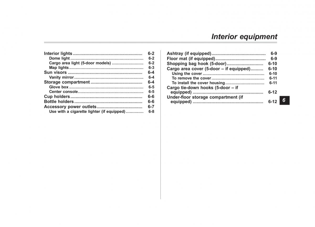 Subaru Impreza IV 4 owners manual / page 264