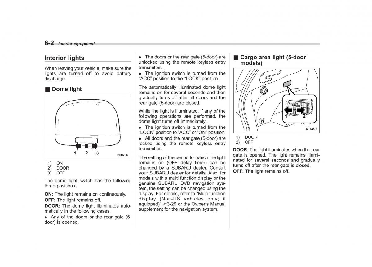 Subaru Impreza IV 4 owners manual / page 265