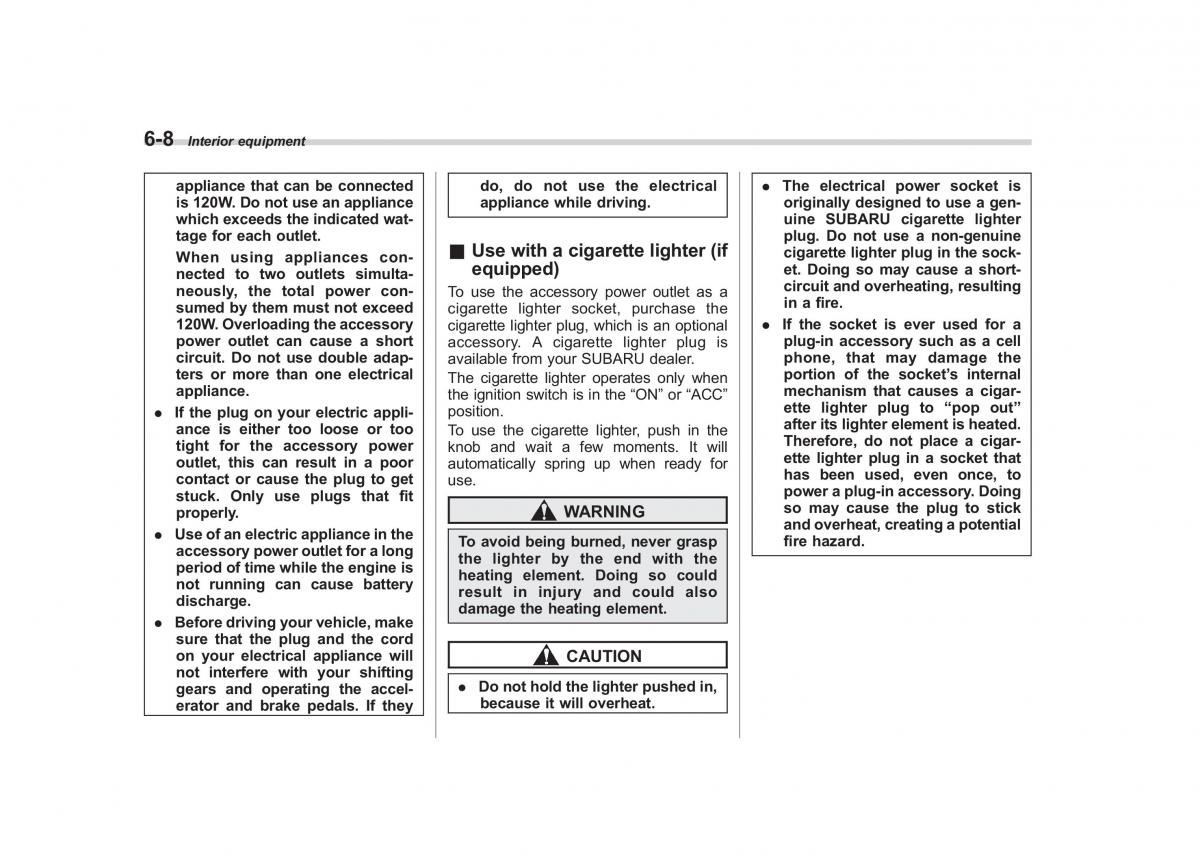 Subaru Impreza IV 4 owners manual / page 271