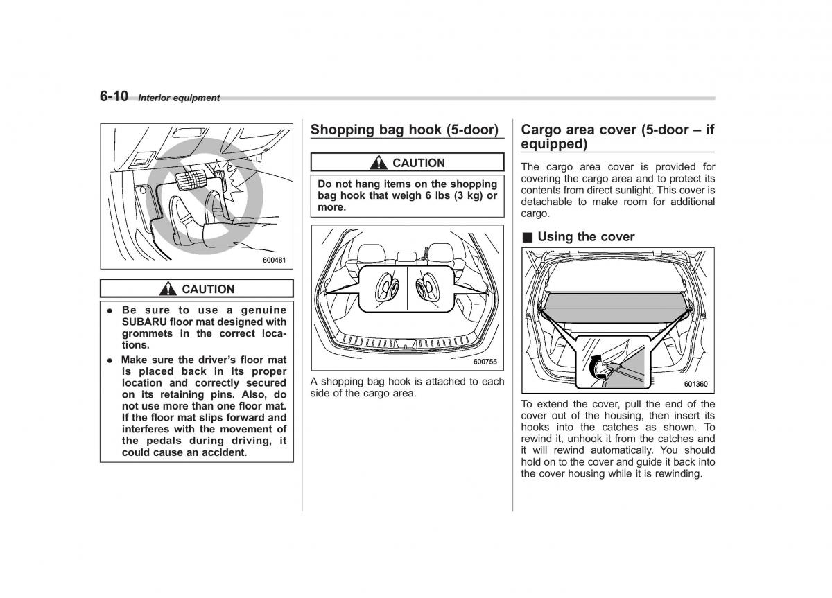 Subaru Impreza IV 4 owners manual / page 273