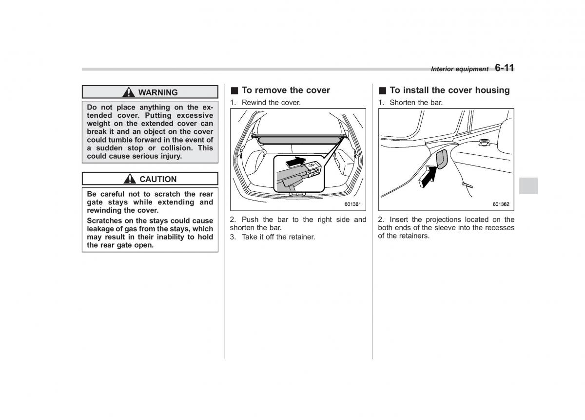 Subaru Impreza IV 4 owners manual / page 274