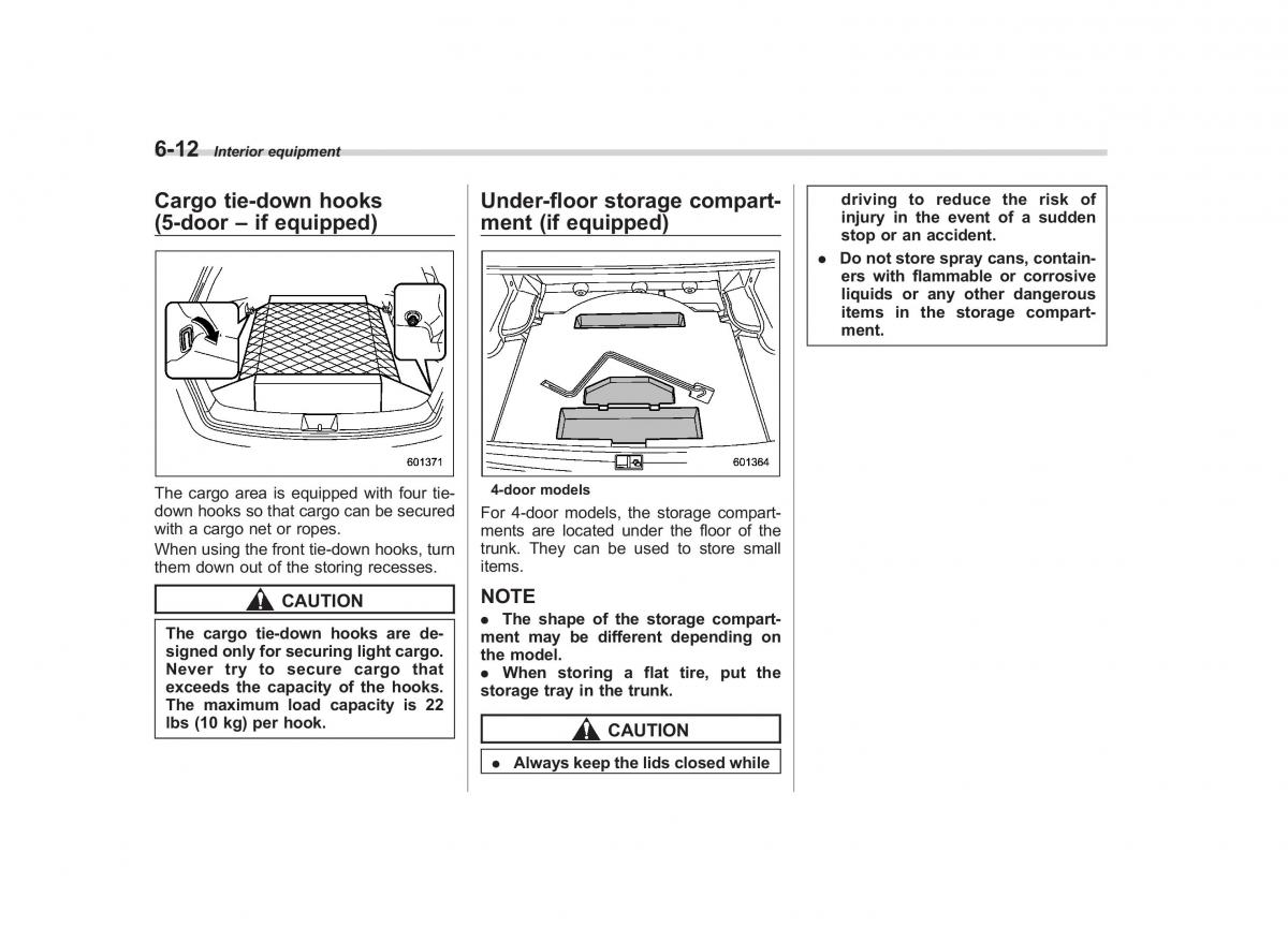 Subaru Impreza IV 4 owners manual / page 275