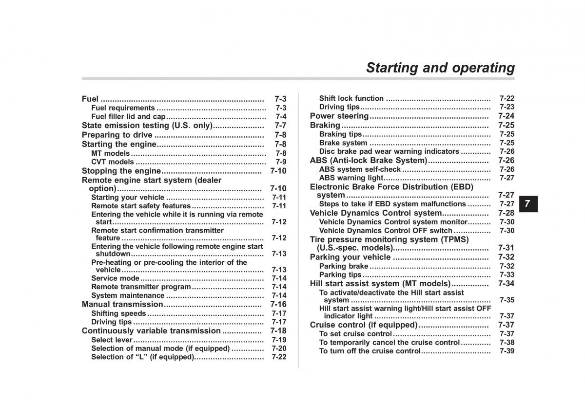 Subaru Impreza IV 4 owners manual / page 276