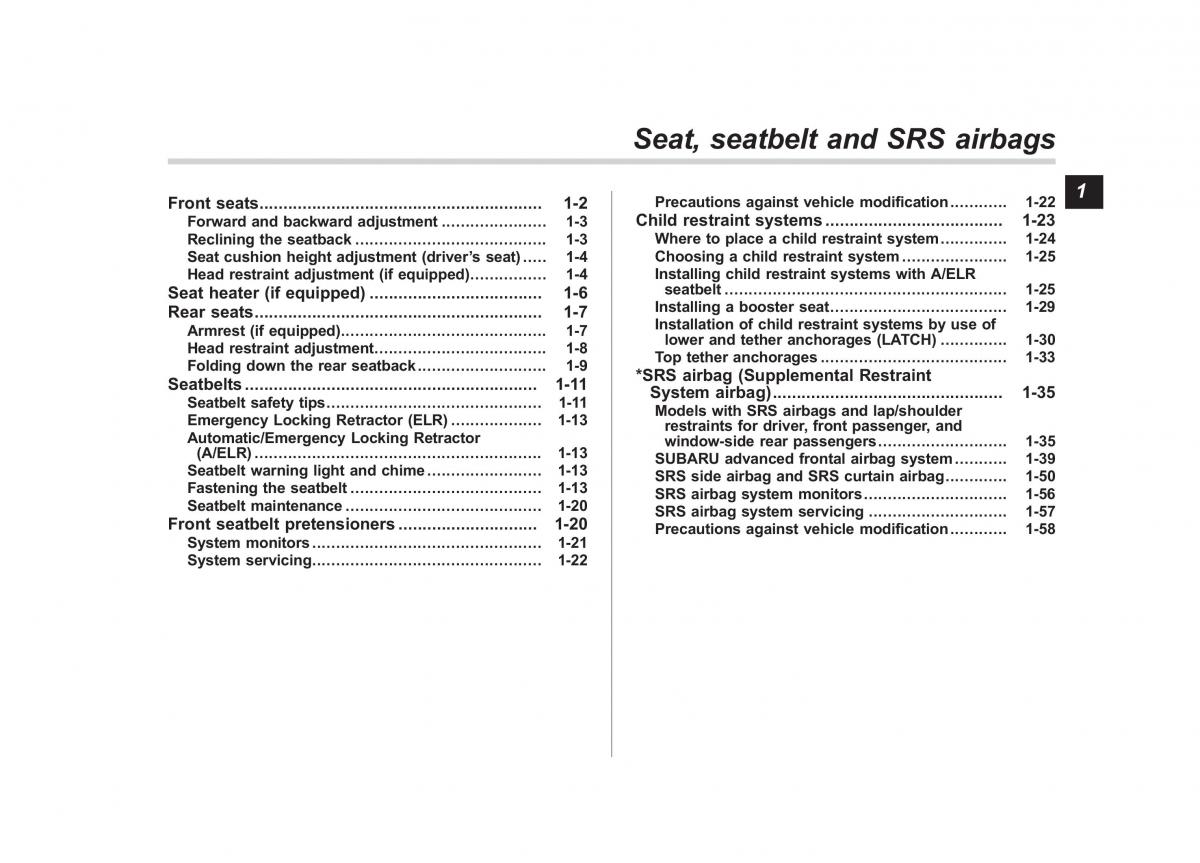 Subaru Impreza IV 4 owners manual / page 28