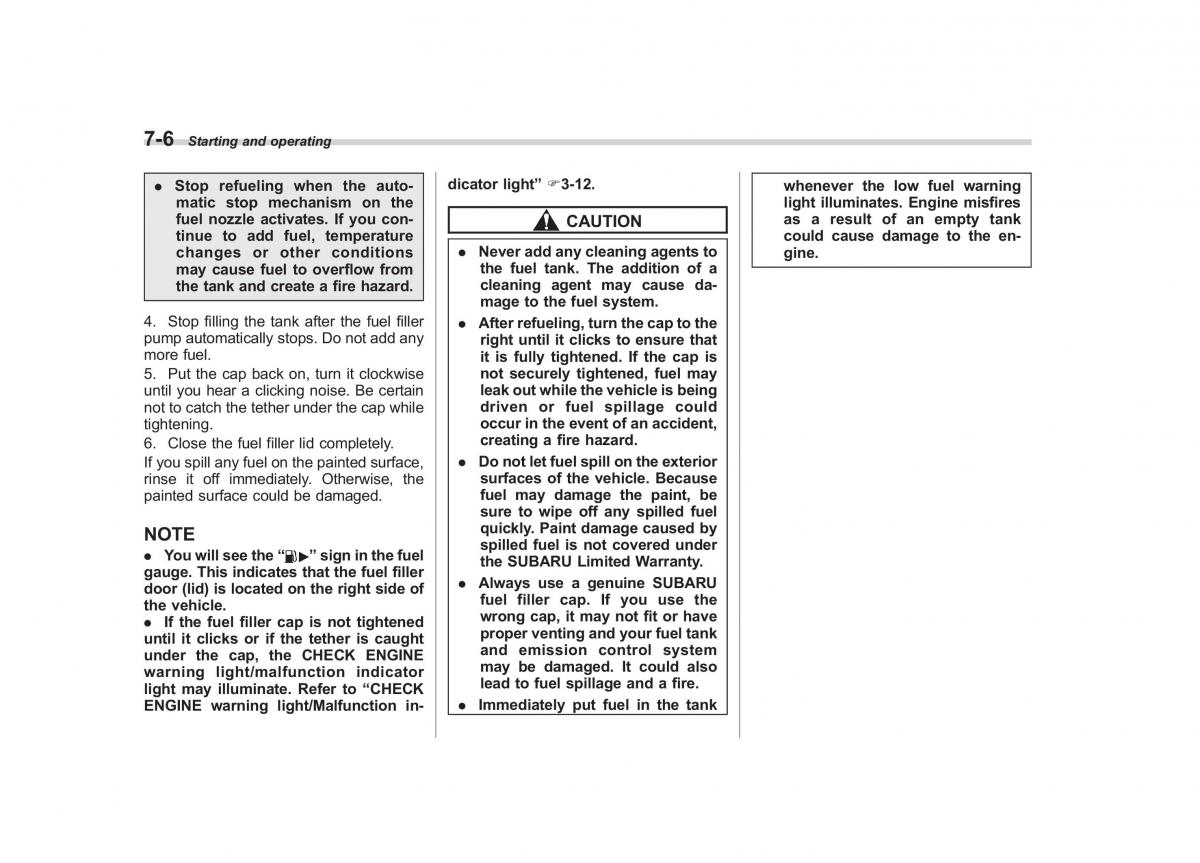 Subaru Impreza IV 4 owners manual / page 281