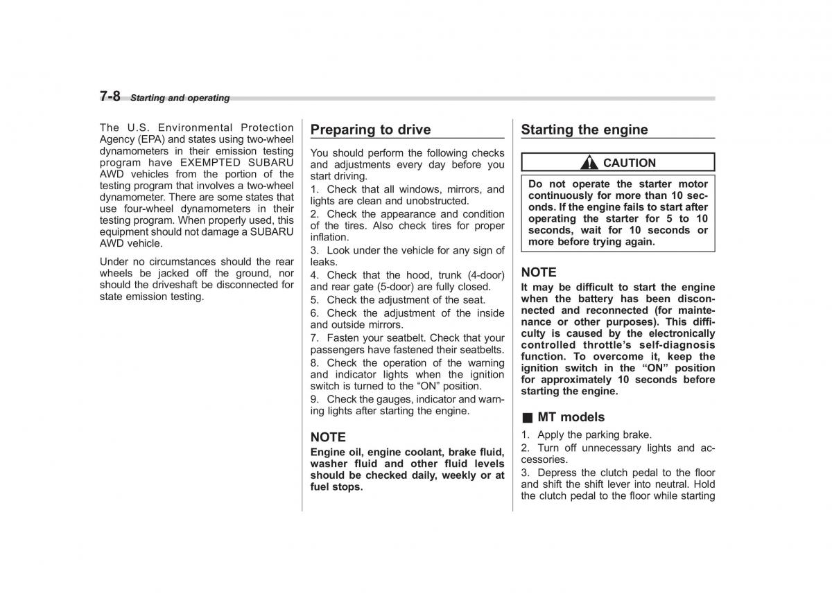 Subaru Impreza IV 4 owners manual / page 283