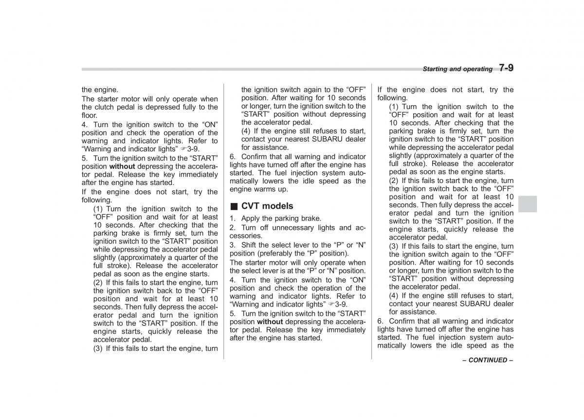 Subaru Impreza IV 4 owners manual / page 284