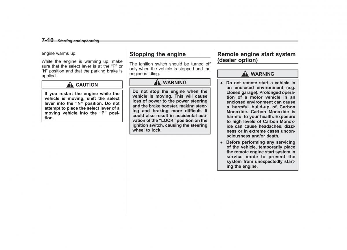 Subaru Impreza IV 4 owners manual / page 285