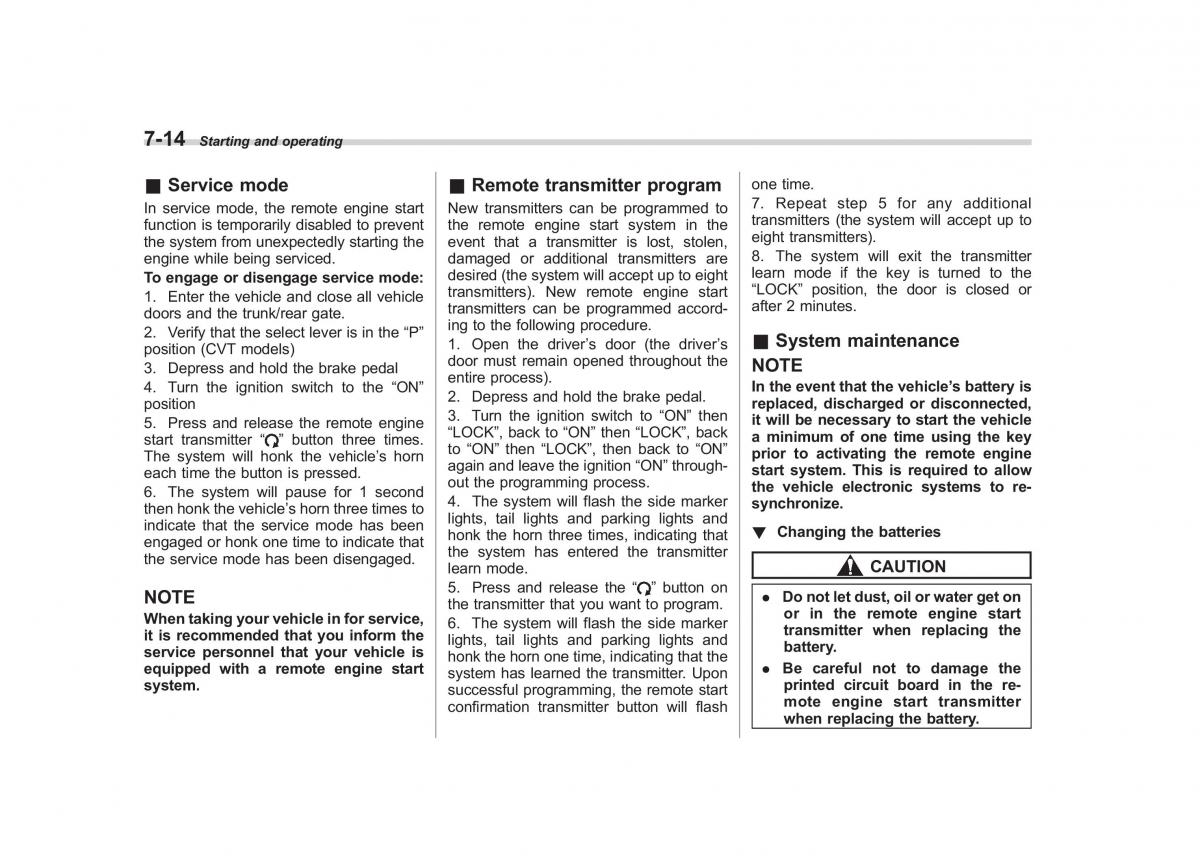 Subaru Impreza IV 4 owners manual / page 289