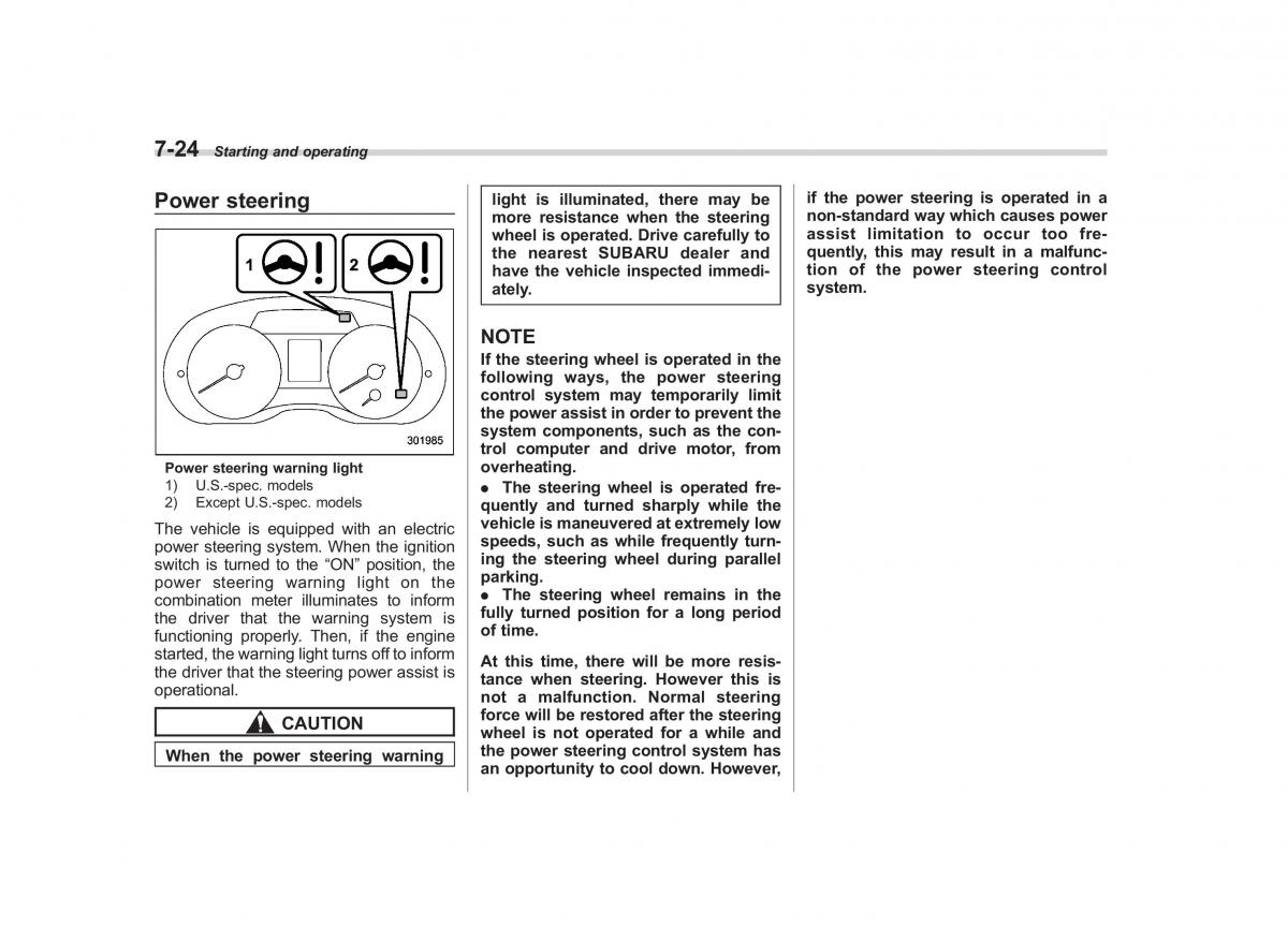 Subaru Impreza IV 4 owners manual / page 299