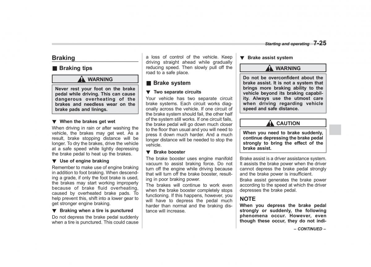 Subaru Impreza IV 4 owners manual / page 300