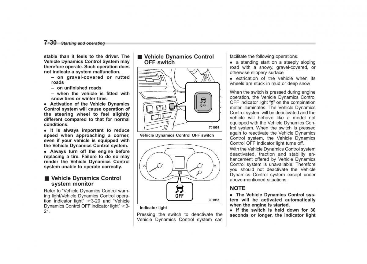 Subaru Impreza IV 4 owners manual / page 305