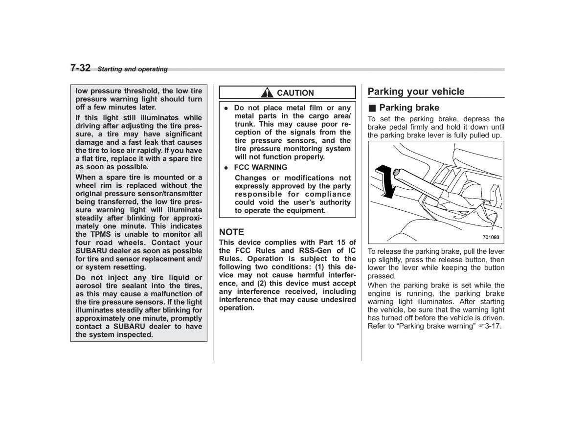 Subaru Impreza IV 4 owners manual / page 307