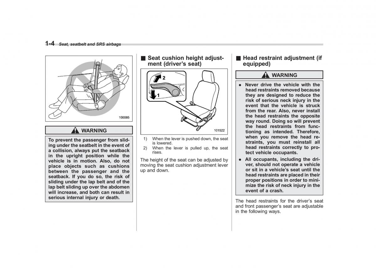 Subaru Impreza IV 4 owners manual / page 31