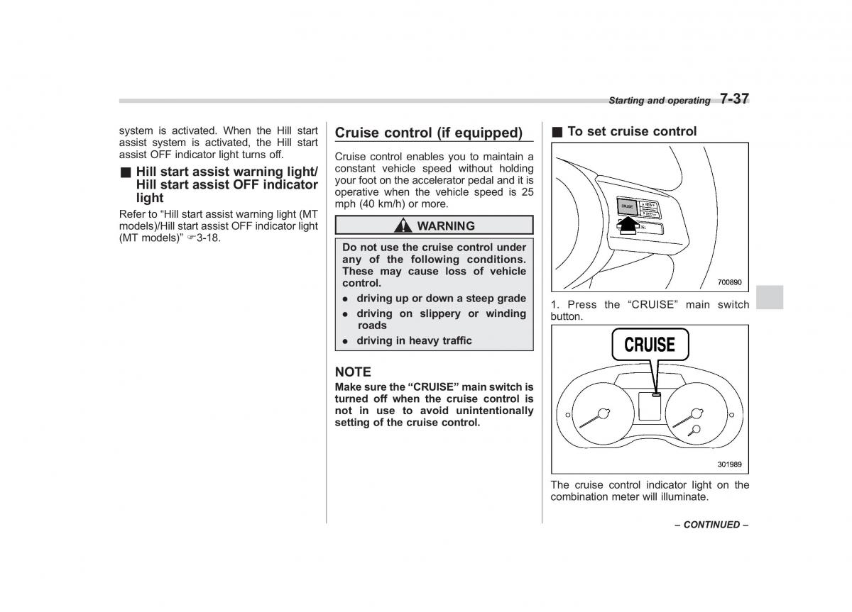 Subaru Impreza IV 4 owners manual / page 312