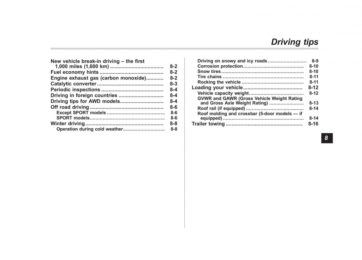 Subaru Impreza IV 4 owners manual / page 316