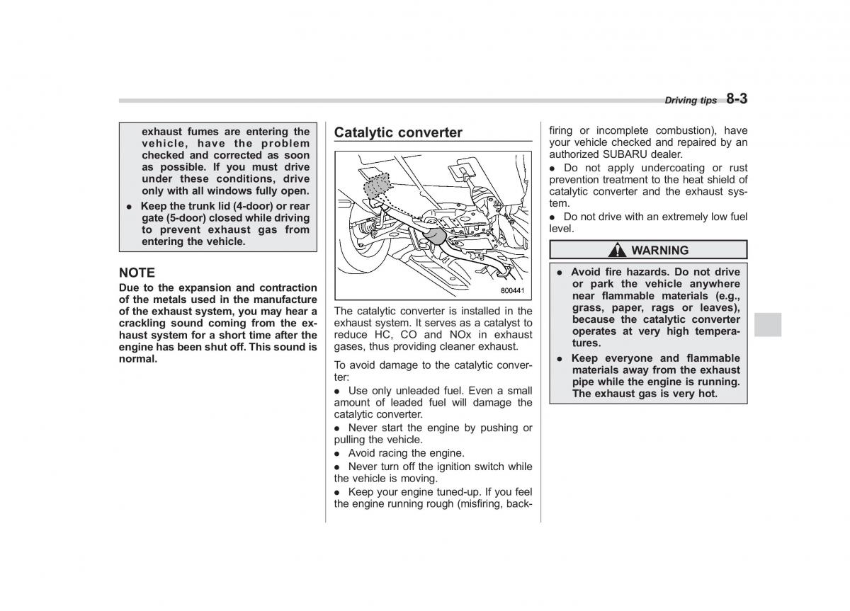 Subaru Impreza IV 4 owners manual / page 318