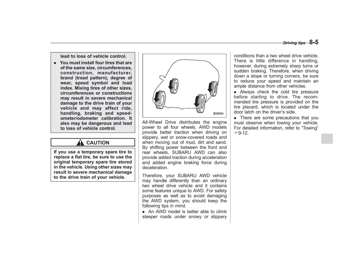 Subaru Impreza IV 4 owners manual / page 320