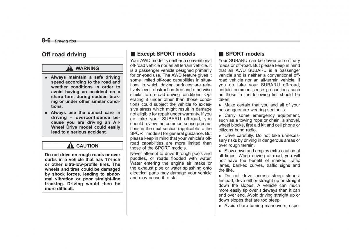 Subaru Impreza IV 4 owners manual / page 321