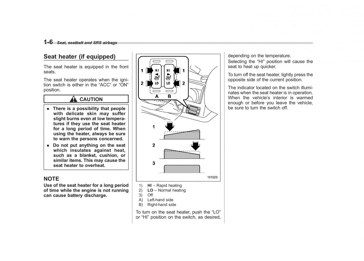 Subaru Impreza IV 4 owners manual / page 33