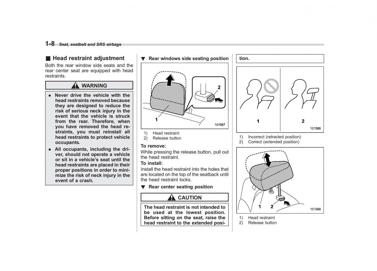 Subaru Impreza IV 4 owners manual / page 35