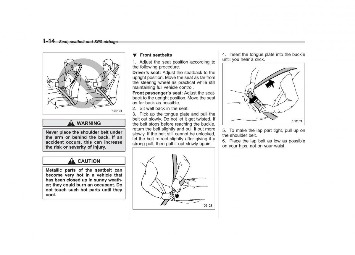 Subaru Impreza IV 4 owners manual / page 41