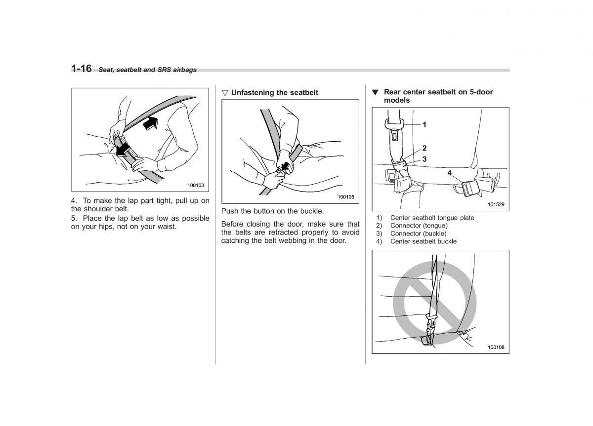 Subaru Impreza IV 4 owners manual / page 43