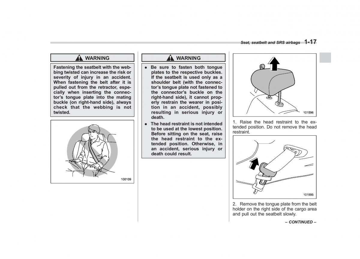 Subaru Impreza IV 4 owners manual / page 44