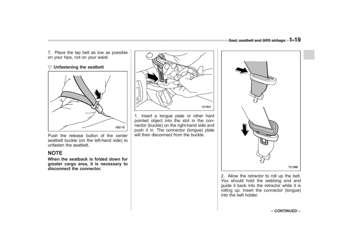 Subaru Impreza IV 4 owners manual / page 46