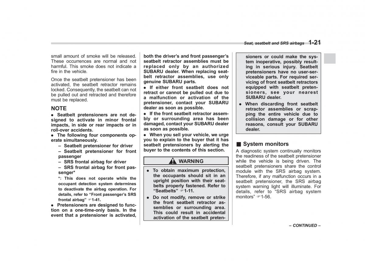 Subaru Impreza IV 4 owners manual / page 48