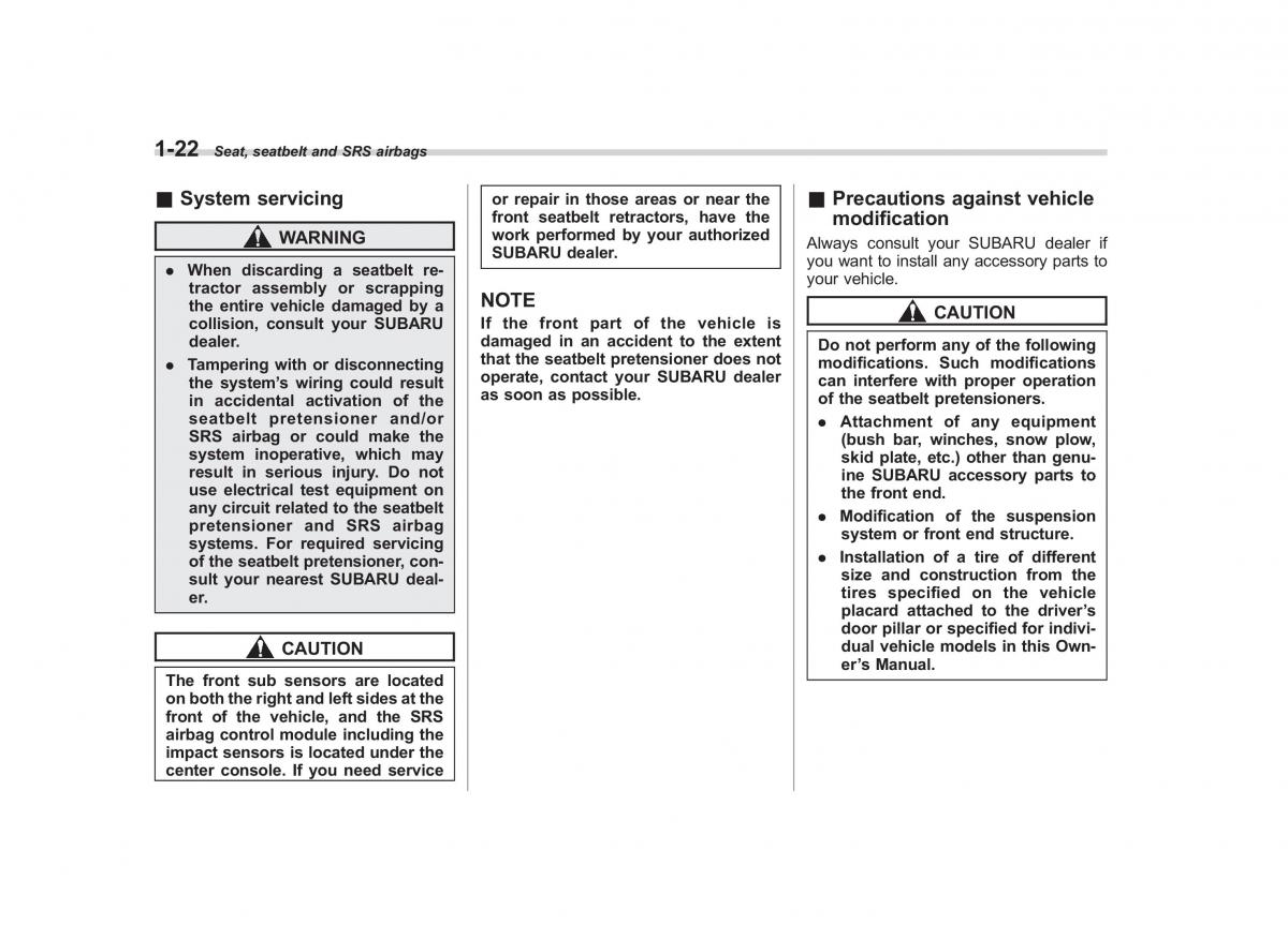 Subaru Impreza IV 4 owners manual / page 49