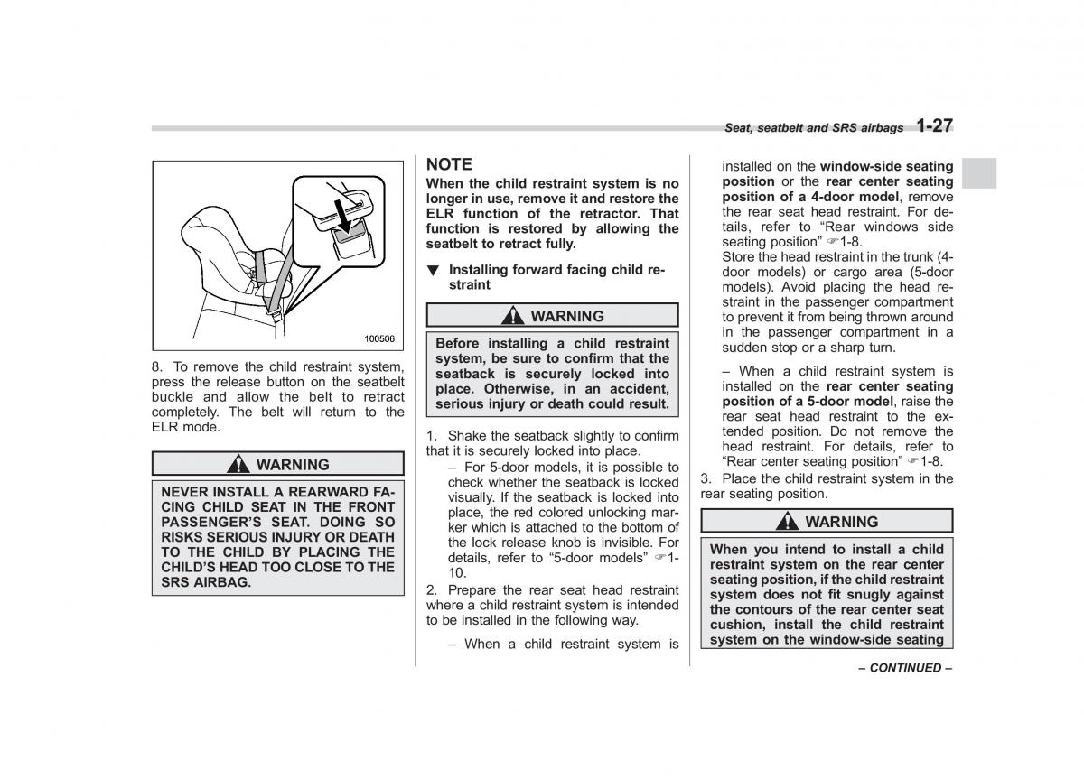 Subaru Impreza IV 4 owners manual / page 54