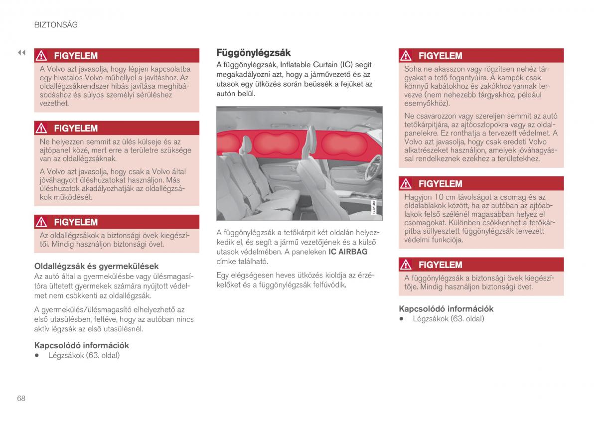 Volvo XC90 II 2 Kezelesi utmutato / page 70