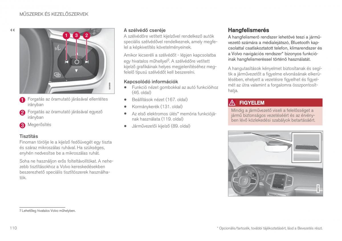 Volvo XC90 II 2 Kezelesi utmutato / page 112