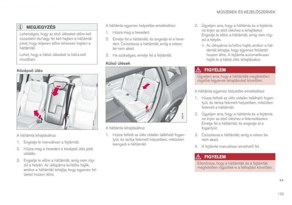 Volvo XC90 II 2 Kezelesi utmutato / page 131