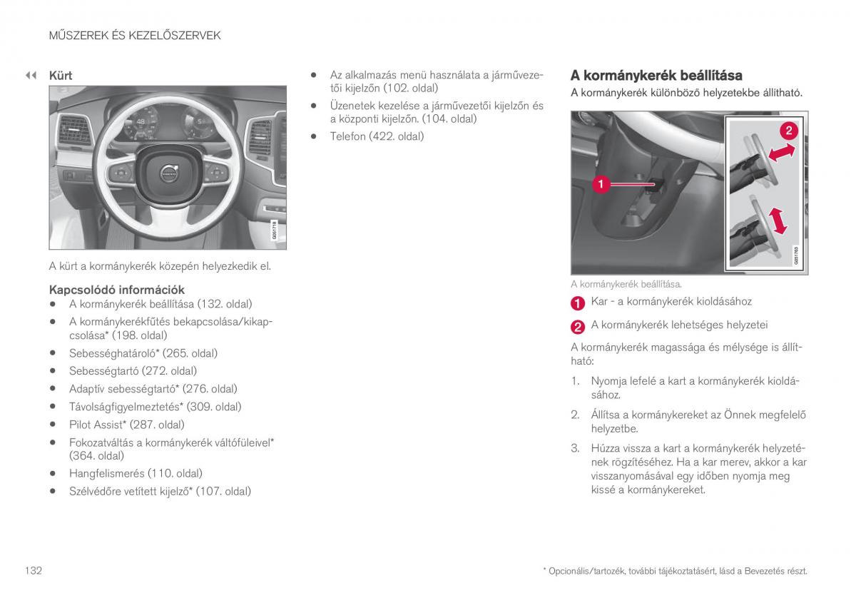 Volvo XC90 II 2 Kezelesi utmutato / page 134